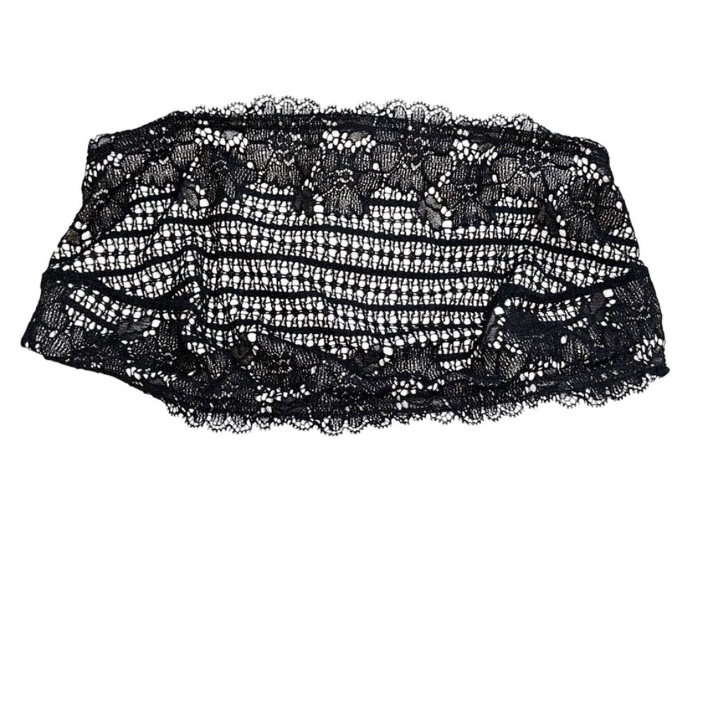 Free People black all lace bandeau bra top M
